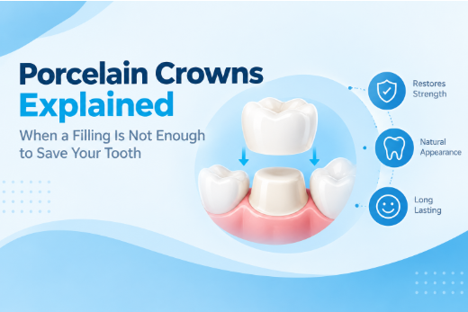 Porcelain Crowns Explained: When a Filling Is Not Enough to Save Your Tooth